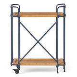 Eden Outdoor Industrial Firwood and Iron Bar Cart by Christopher Knight Home - 28.00" L x 17.25" W x 33.00" H