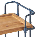 Eden Outdoor Industrial Firwood and Iron Bar Cart by Christopher Knight Home - 28.00" L x 17.25" W x 33.00" H