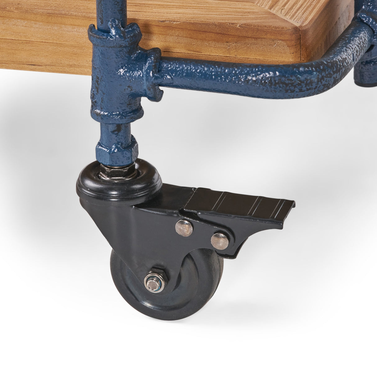Eden Outdoor Industrial Firwood and Iron Bar Cart by Christopher Knight Home - 28.00" L x 17.25" W x 33.00" H