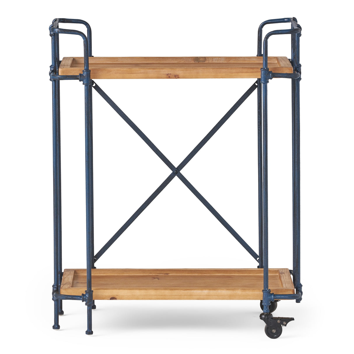 Eden Outdoor Industrial Firwood and Iron Bar Cart by Christopher Knight Home - 28.00" L x 17.25" W x 33.00" H