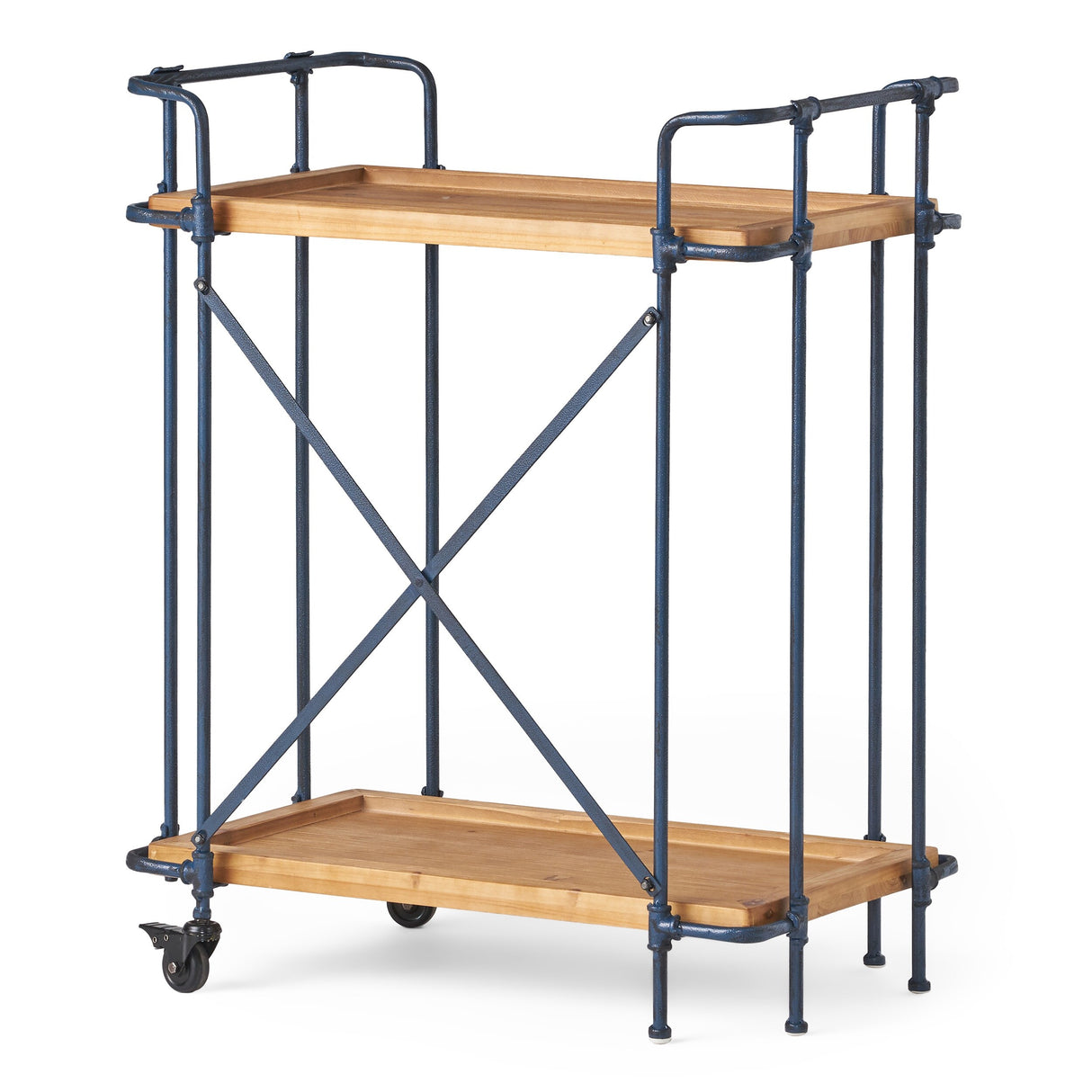 Eden Outdoor Industrial Firwood and Iron Bar Cart by Christopher Knight Home - 28.00" L x 17.25" W x 33.00" H