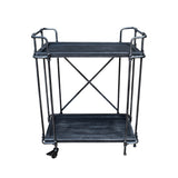 Eden Outdoor Industrial Firwood and Iron Bar Cart by Christopher Knight Home - 28.00" L x 17.25" W x 33.00" H