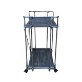 Eden Outdoor Industrial Firwood and Iron Bar Cart by Christopher Knight Home - 28.00" L x 17.25" W x 33.00" H