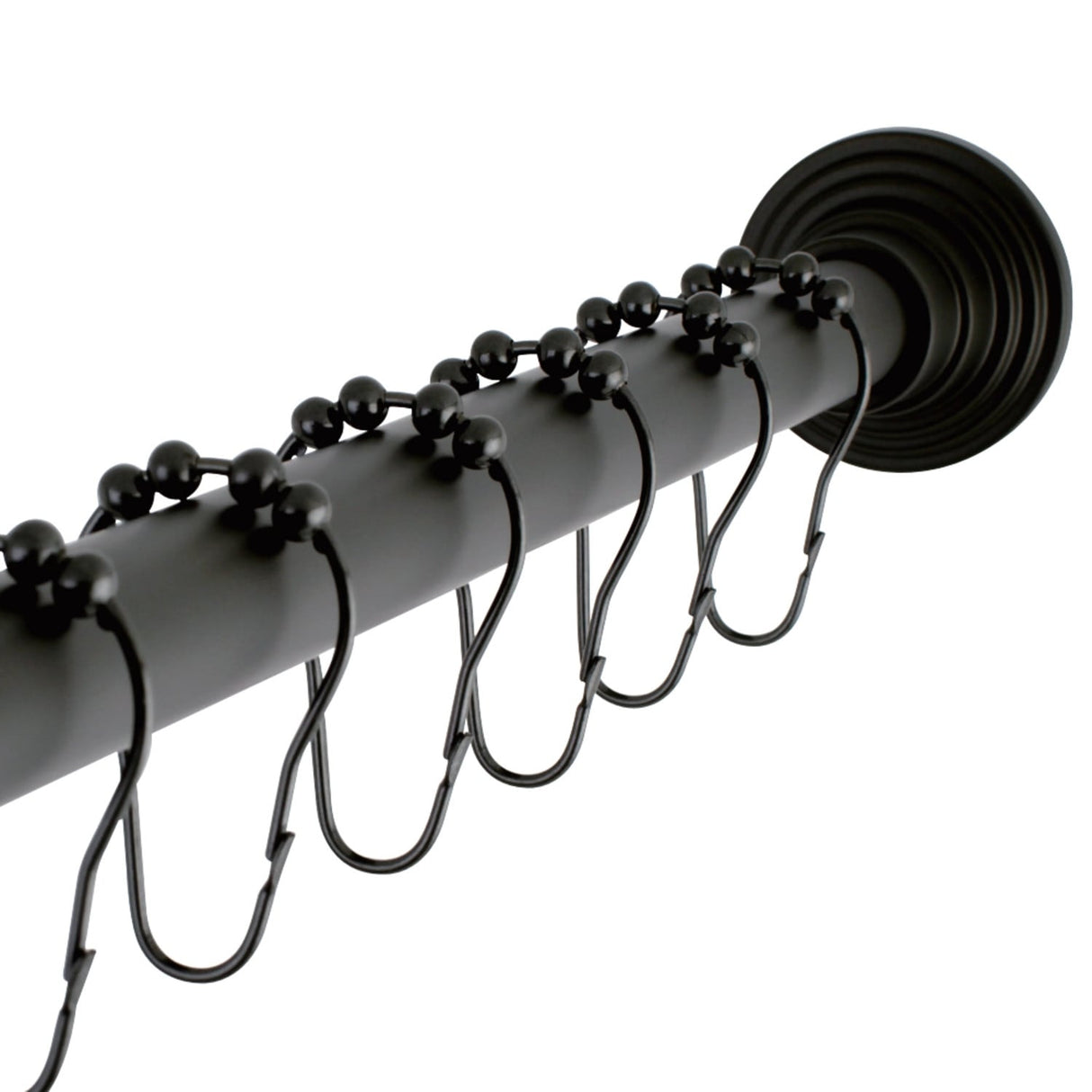 Kingston Brass Edenscape 60-Inch to 72-Inch Adjustable Shower Curtain Rod with Rings