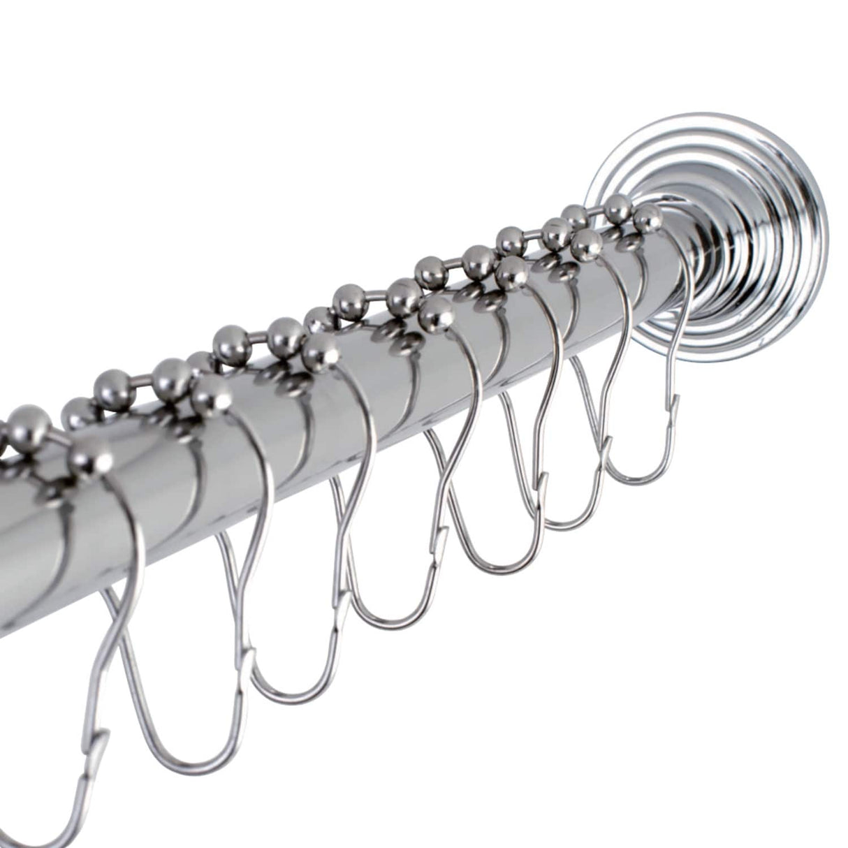 Kingston Brass Edenscape 60-Inch to 72-Inch Adjustable Shower Curtain Rod with Rings
