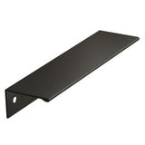 Edge Pull 5-1/16 in (128 mm) Center-to-Center Flat Black Cabinet Pull - 5.0625