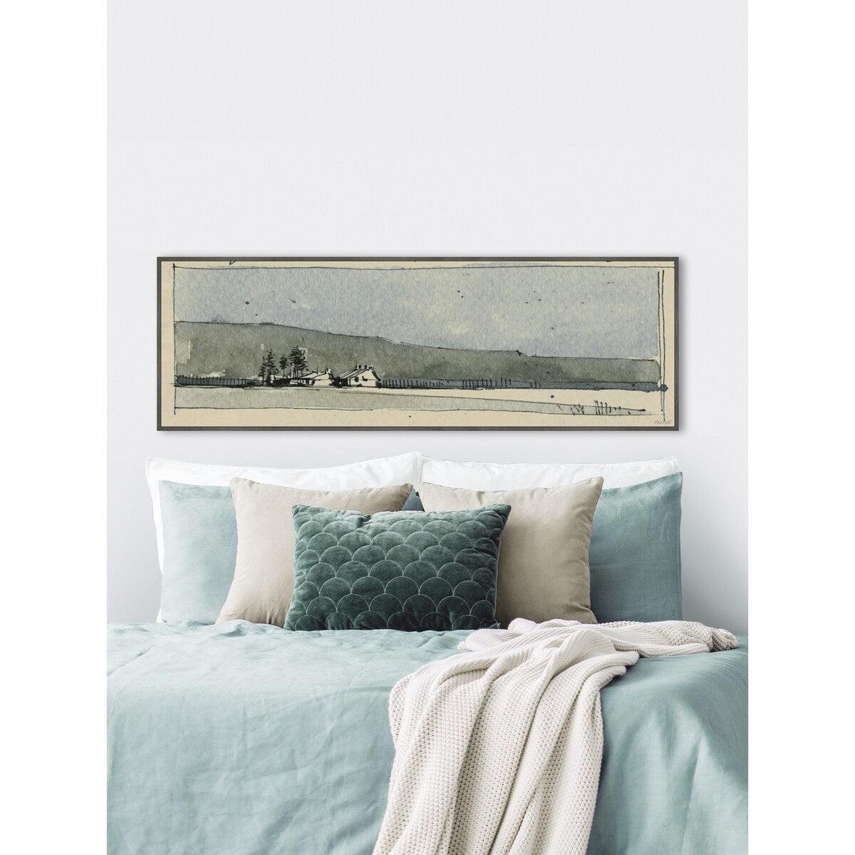 Edge of the Hill Floater Framed Print on Canvas