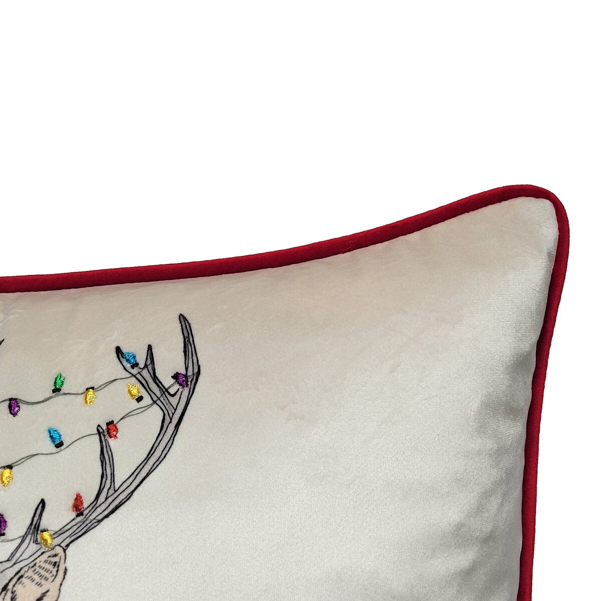 Edie At Home Hipster Reindeer Christmas Indoor Decorative Pillow 18x18 Multi Color