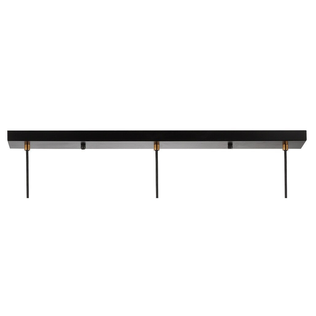 Edison Linear Metal LED Cluster Pendant, Black/Gold by JONATHAN Y