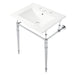 Kingston Brass Edwardian 24-Inch Console Sink with Brass Legs