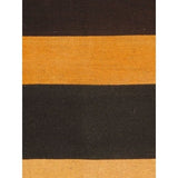 EeCarpetGallery Bohemian Black/Beige/Cream/Dark Brown/Dark Orange Wool Kilim Hand-woven Rug (4'11 x 6'7)