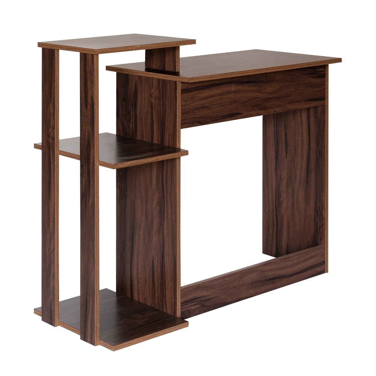 Efficient Home Laptop Notebook Computer Desk with Square Shelves
