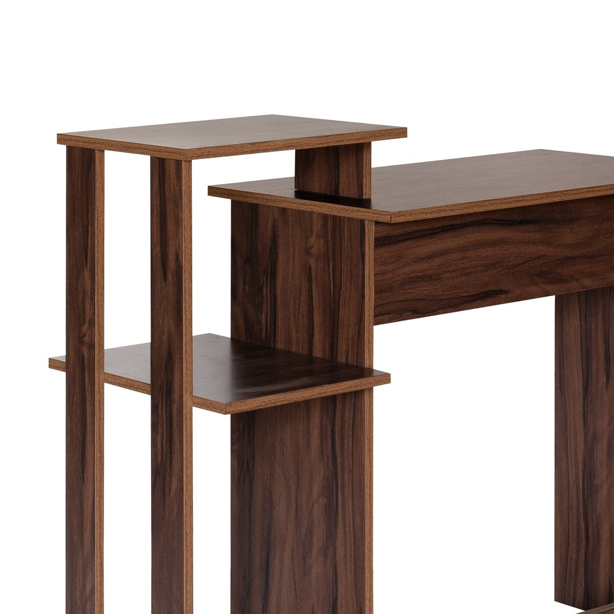 Efficient Home Laptop Notebook Computer Desk with Square Shelves