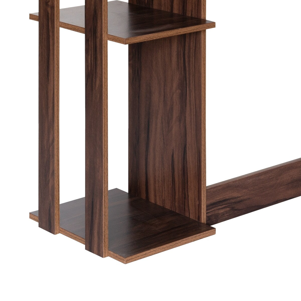 Efficient Home Laptop Notebook Computer Desk with Square Shelves