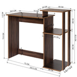 Efficient Home Laptop Notebook Computer Desk with Square Shelves