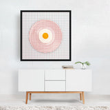 Egg on graph plate on graph paper Photography Art Print/Poster