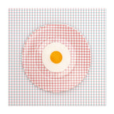 Egg on graph plate on graph paper Photography Art Print/Poster