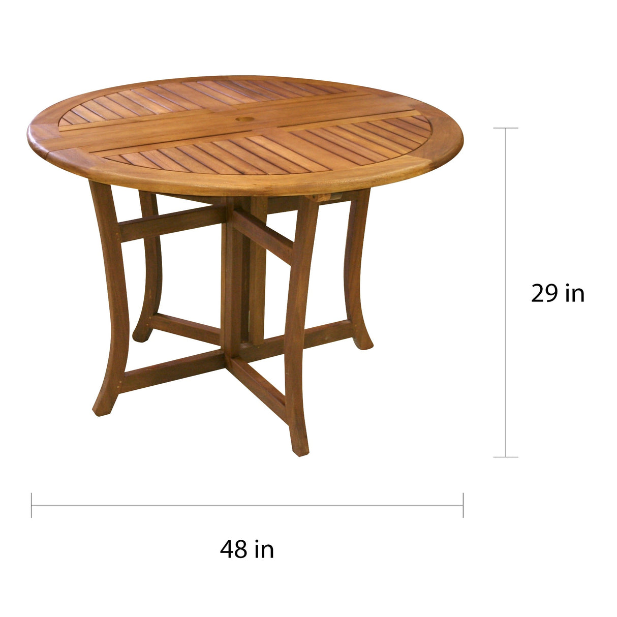 Eilaf 48" Round Eucalyptus Folding Table