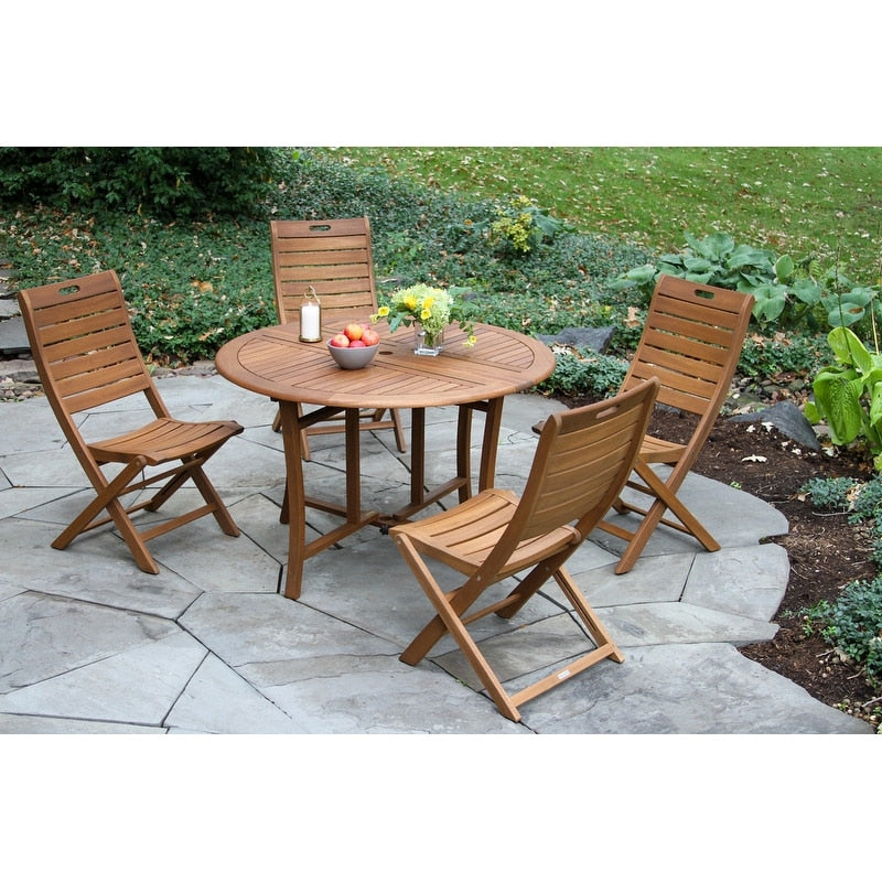 Eilaf 48" Round Eucalyptus Folding Table