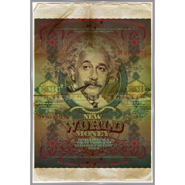 Einstein-VALBOC139186 Print 40"x26.5" by Val Bochkov