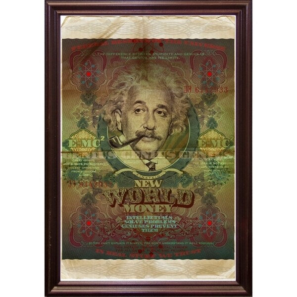 Einstein-VALBOC139186 Print 40"x26.5" by Val Bochkov