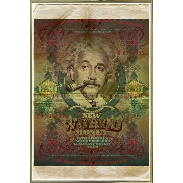 Einstein-VALBOC139186 Print 40"x26.5" by Val Bochkov
