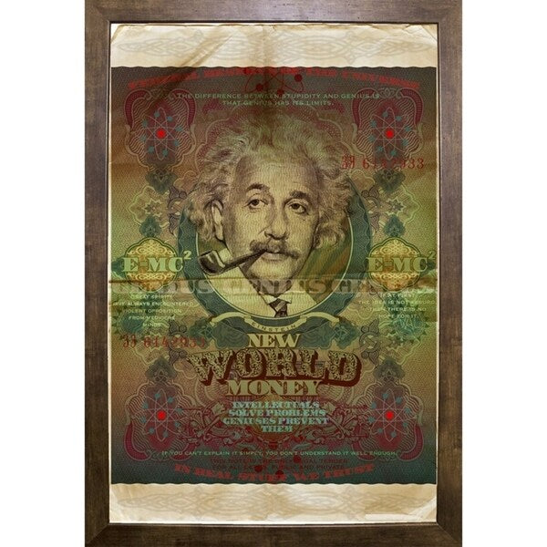 Einstein-VALBOC139186 Print 40"x26.5" by Val Bochkov
