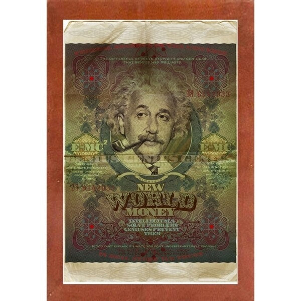 Einstein-VALBOC139186 Print 40"x26.5" by Val Bochkov
