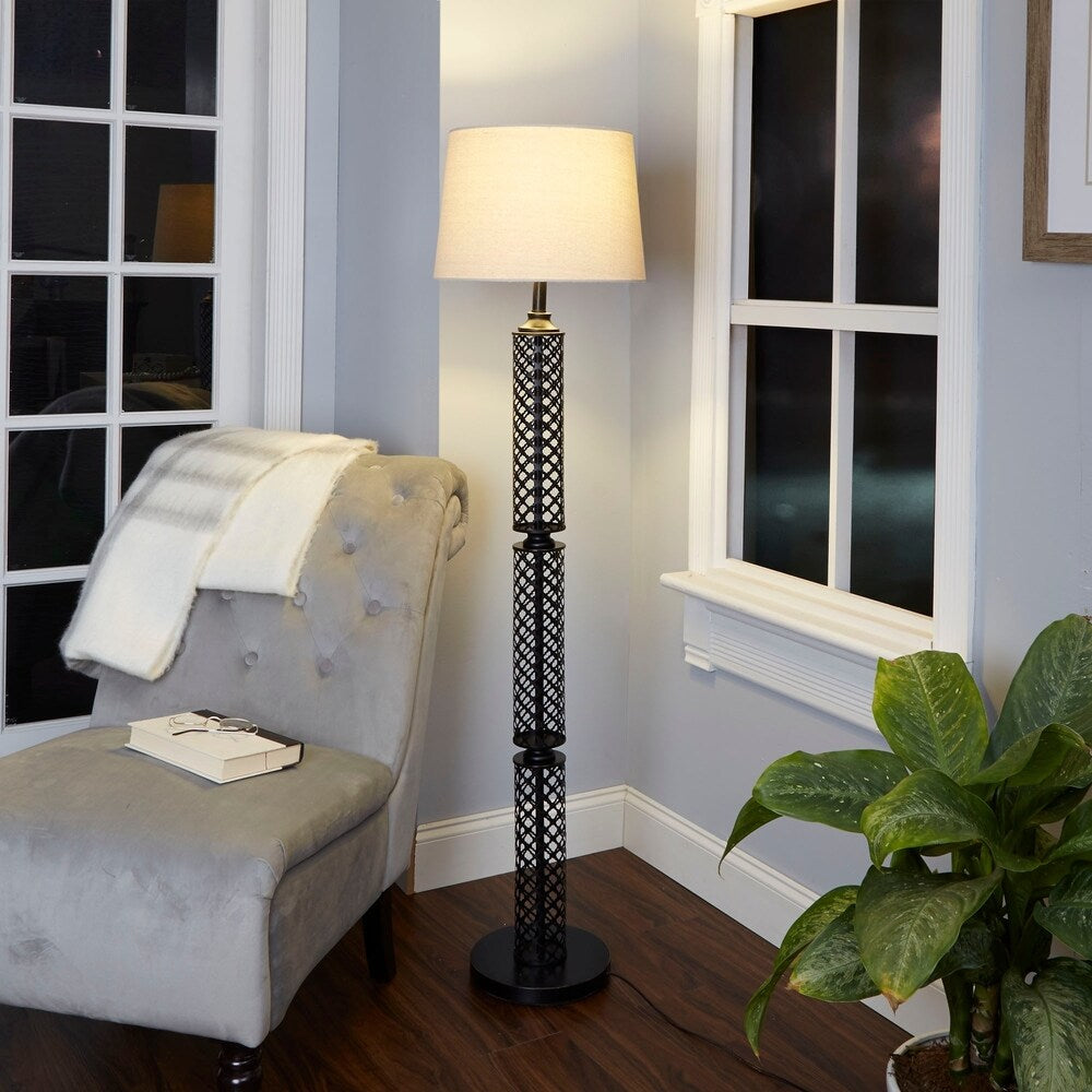 Elaina Metal Screen Floor Lamp