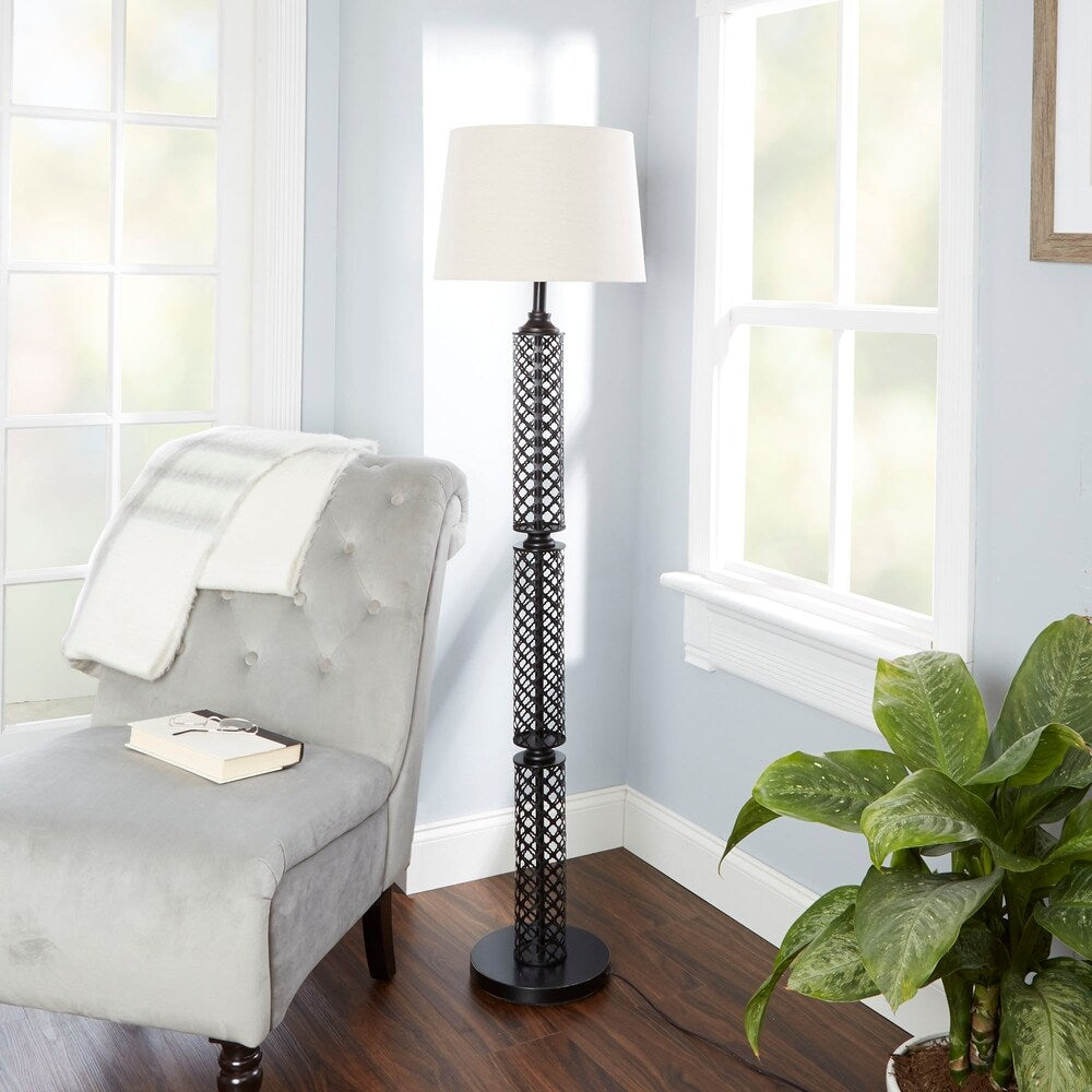 Elaina Metal Screen Floor Lamp