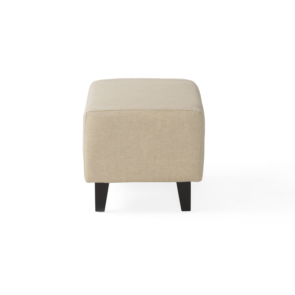 Elaine Beige Tufted Fabric Club Chair with Ottoman by Christopher Knight Home