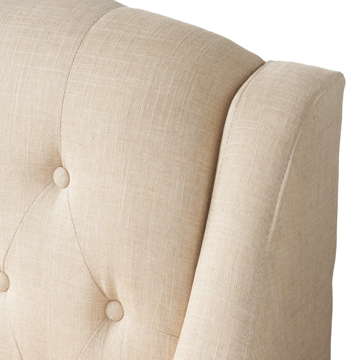 Elaine Beige Tufted Fabric Club Chair with Ottoman by Christopher Knight Home
