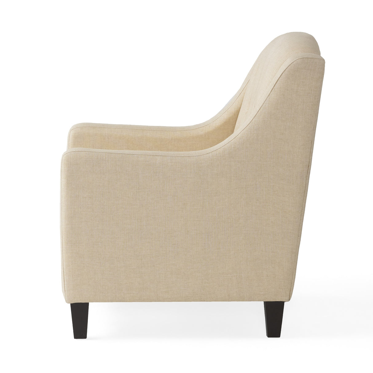 Elaine Beige Tufted Fabric Club Chair with Ottoman by Christopher Knight Home