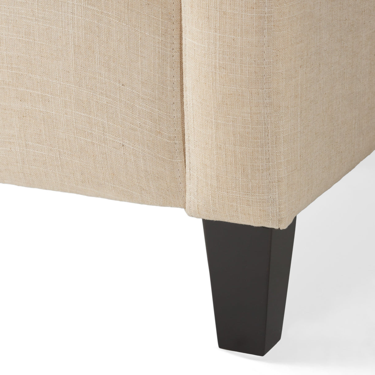 Elaine Beige Tufted Fabric Club Chair with Ottoman by Christopher Knight Home