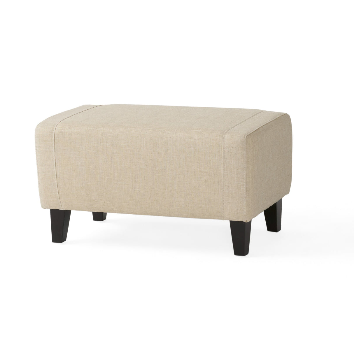Elaine Beige Tufted Fabric Club Chair with Ottoman by Christopher Knight Home
