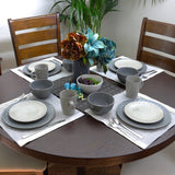 Elama Tahitian Pearl 16-Piece Dinnerware Set