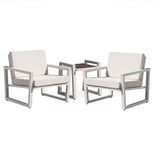 Elan Furniture Vero Outdoor 3 Piece Chat Set - Birds Eye Sunbrella Cushions