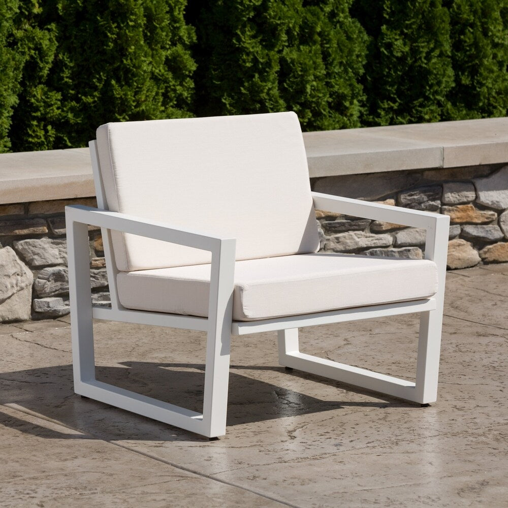 Elan Furniture Vero Outdoor 3 Piece Chat Set - Birds Eye Sunbrella Cushions