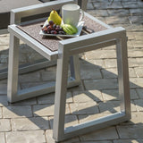 Elan Furniture Vero Outdoor 3 Piece Chat Set - Birds Eye Sunbrella Cushions