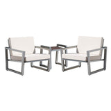 Elan Furniture Vero Outdoor 3 Piece Chat Set - Birds Eye Sunbrella Cushions