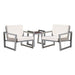 Elan Furniture Vero Outdoor 3 Piece Chat Set - Birds Eye Sunbrella Cushions