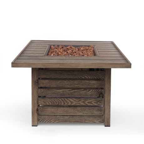 Elberton Outdoor 39" Outdoor 50,000 BTU Square Fire Pit by Christopher Knight Home