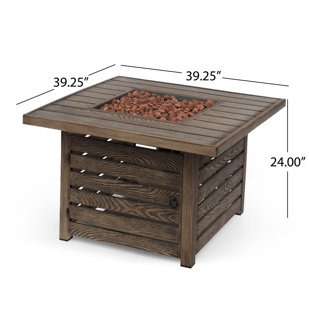 Elberton Outdoor 39" Outdoor 50,000 BTU Square Fire Pit by Christopher Knight Home