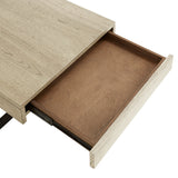 Eldersley Wood Finish Coffee Table with Two Drawers by iNSPIRE Q Modern