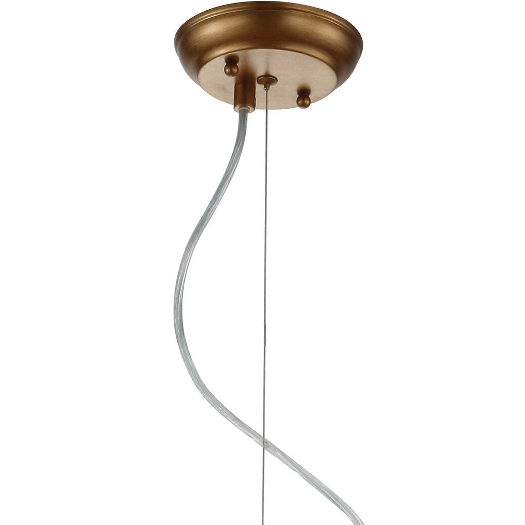 Eleanor 21" 3-Tier Metal LED Pendant, Gold by JONATHAN Y