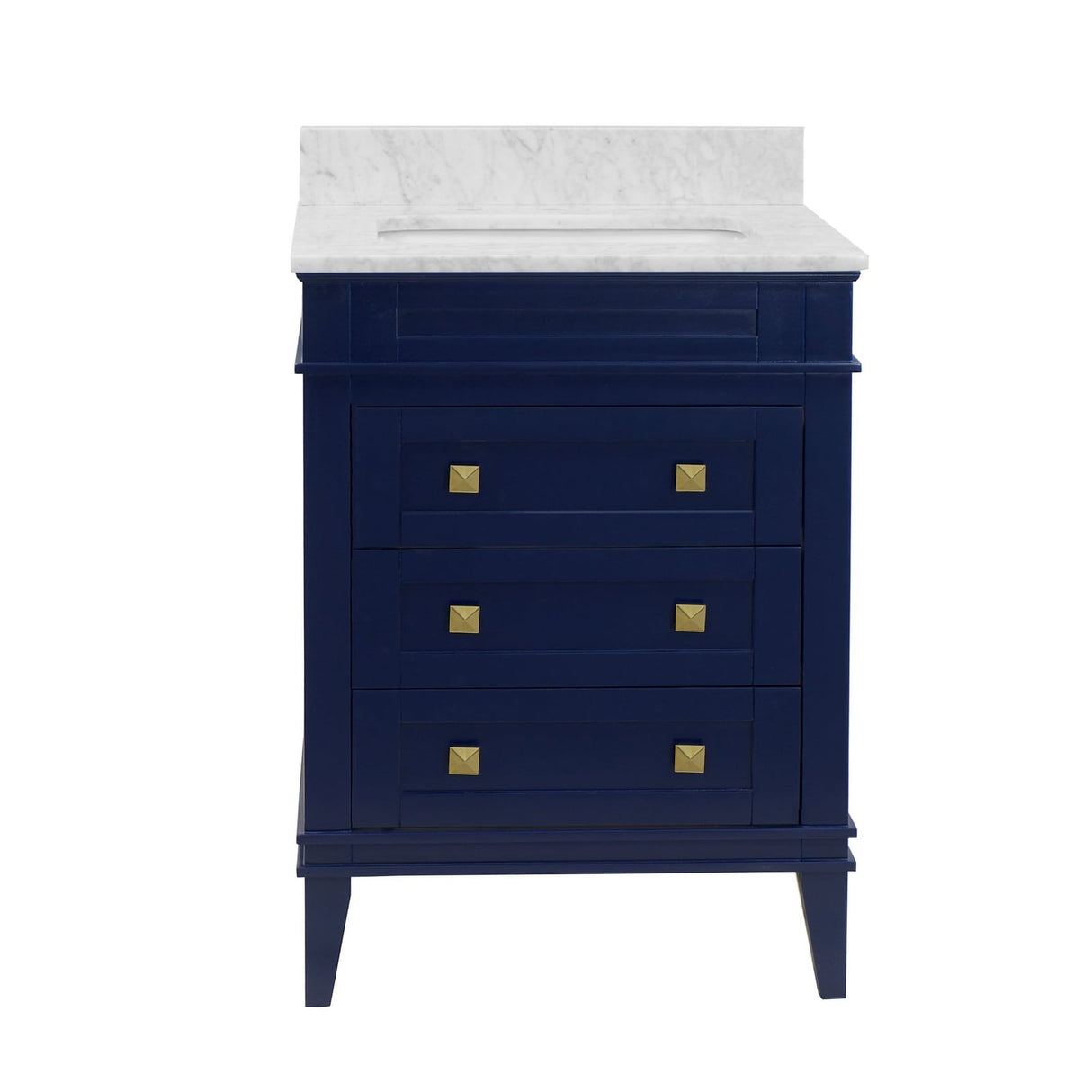 KitchenBathCollection Eleanor 24" Bathroom Vanity with Carrara Marble Top