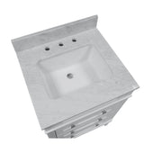 KitchenBathCollection Eleanor 24" Bathroom Vanity with Carrara Marble Top