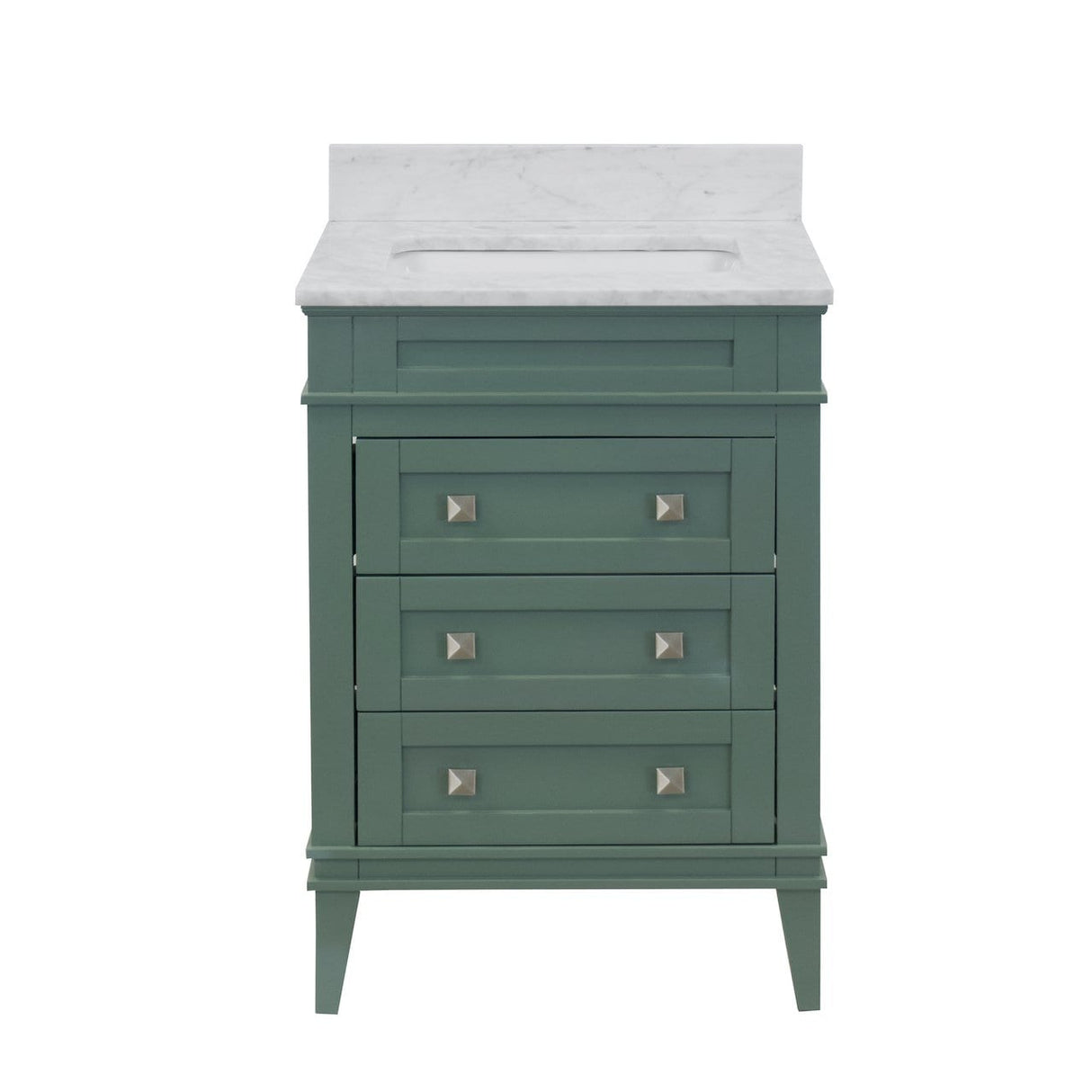 KitchenBathCollection Eleanor 24" Bathroom Vanity with Carrara Marble Top