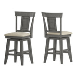 Eleanor Panel Back Wood Swivel Chair by iNSPIRE Q Classic