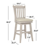 Eleanor Slat Back Wood Swivel Stool by iNSPIRE Q Classic